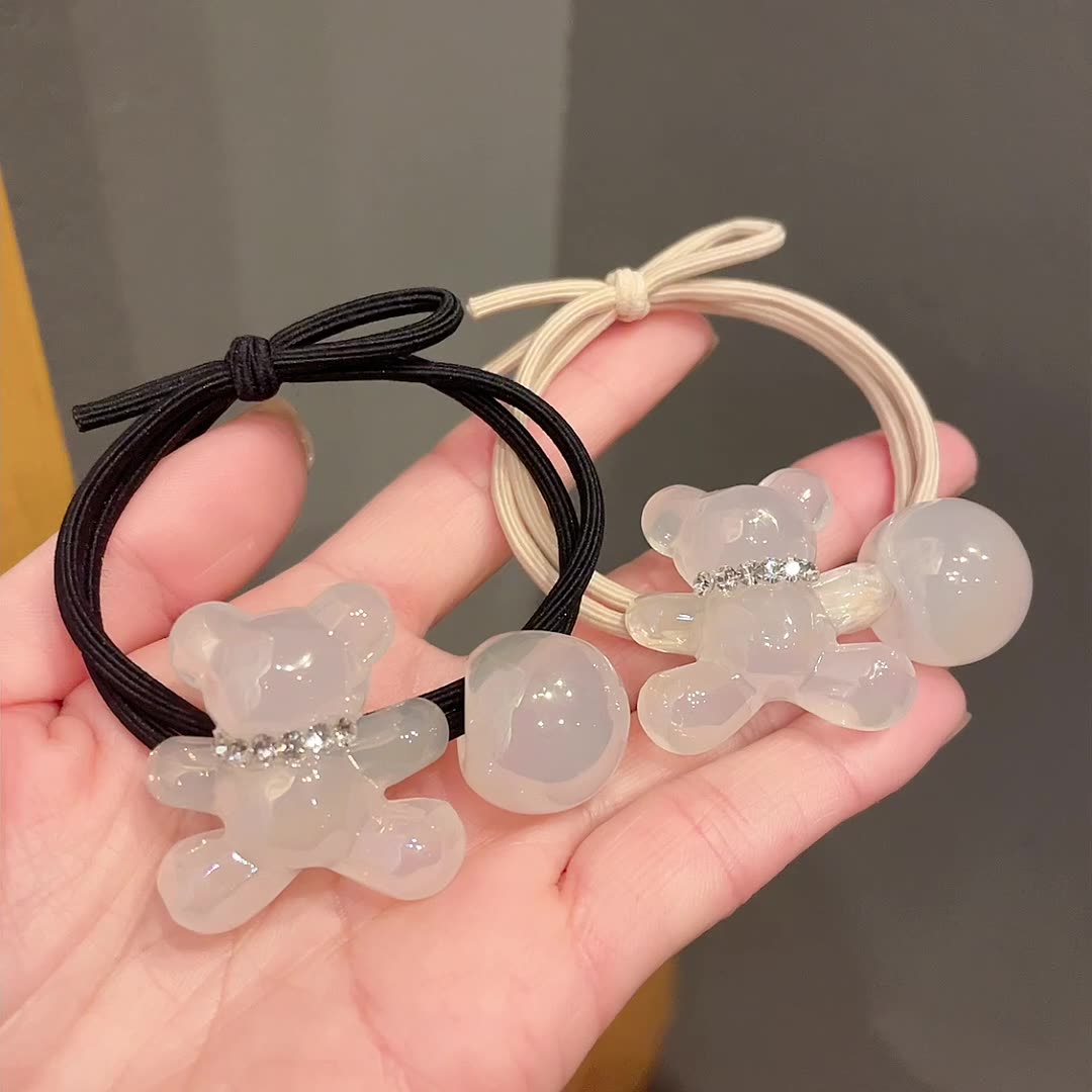 东大门水钻小熊发圈头绳高弹力