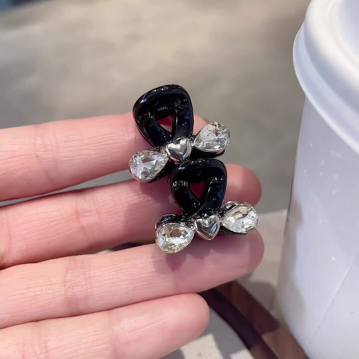 甜美水钻蝴蝶结迷你抓夹