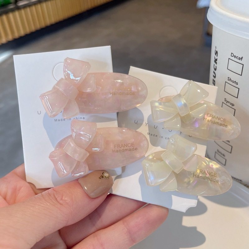 温柔粉色醋酸蝴蝶结小发夹鸭嘴夹少女风百搭碎发夹侧边夹发卡,户外/登山/野营/旅行用品,旅行发卡,淘宝优惠券,粉丝福利购,淘宝优惠卷