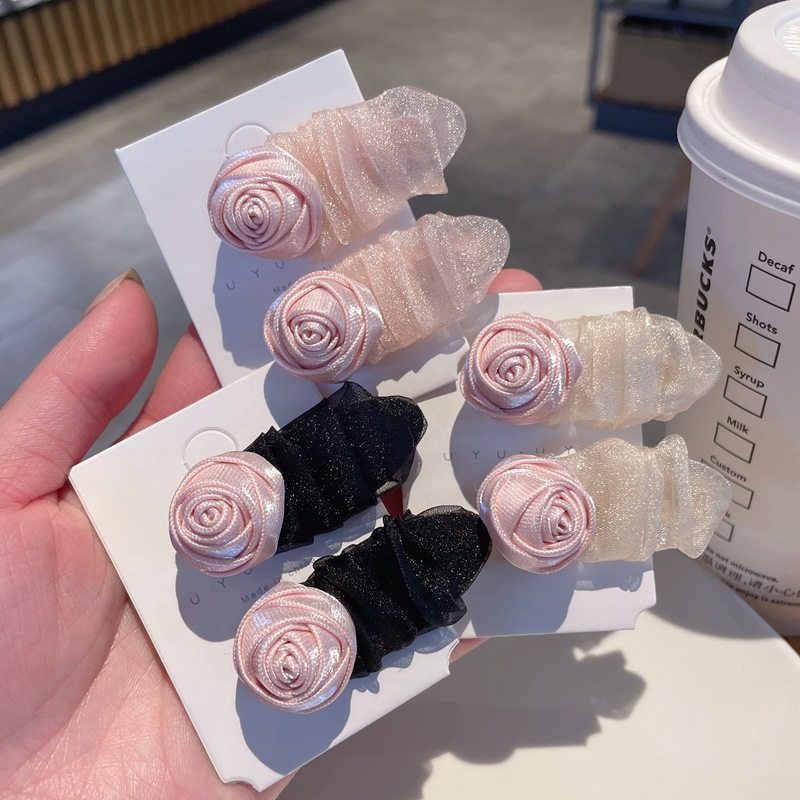 粉色立体玫瑰刘海夹鸭嘴夹甜美气质碎发侧边夹时尚小发卡发夹头饰,户外/登山/野营/旅行用品,旅行发卡,淘宝优惠券,粉丝福利购,淘宝优惠卷