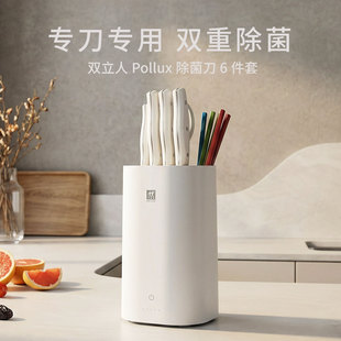 德国双立人Pollux白色消毒除菌刀6件套切菜刀家用菜刀具厨房套装