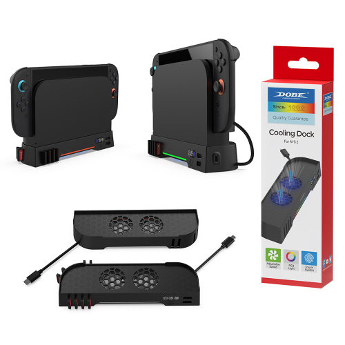Switch2散热风扇带RGB灯NS2主机冷却散热器可收纳游戏卡TNS-31111