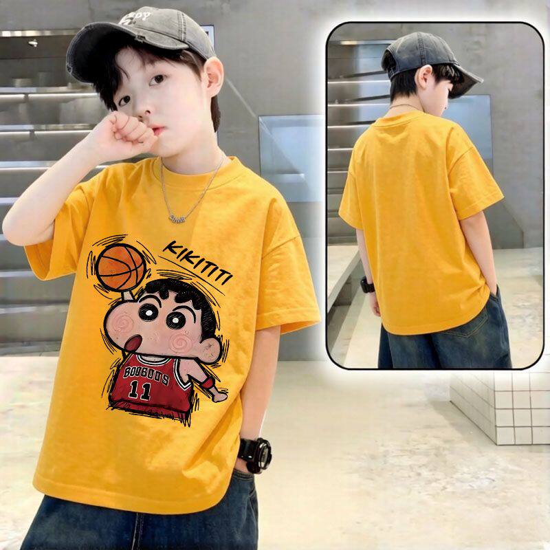 童装新款儿童短袖t恤夏季男女童纯棉半袖白色圆领内搭上衣体恤T