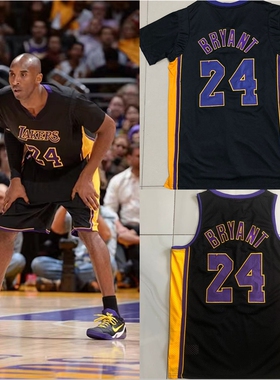 全刺绣湖人队24号科比KOBE复古球衣好莱坞拉丁之夜美式背心篮球服
