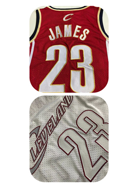 全刺绣 骑士队23号詹姆斯球衣JAMES复古刺绣网眼背心男女篮球服