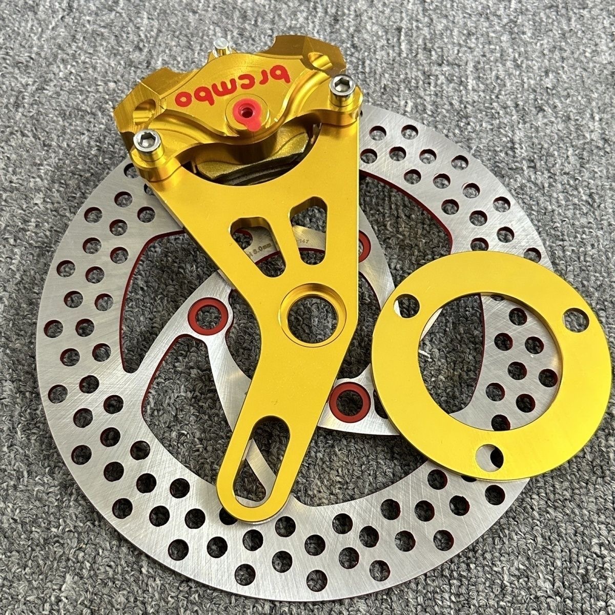 布雷博后卡钳小牛U+B九号F90M雅迪E9台铃深远A7电动车改装后碟刹