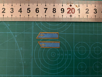 1/6兵人玩偶配件-二战苏军空军兵种布质长领章背胶可贴