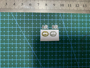 WWII时期迷你海陆空立体勋章奖章背胶可粘贴 6兵人玩偶配件