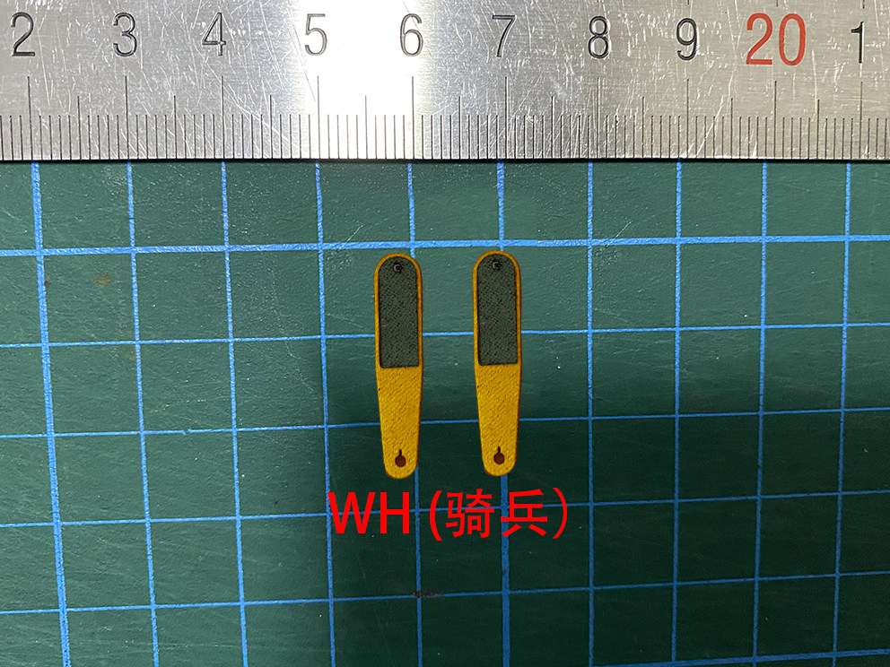 1/6兵人玩偶配件-wwii 德-ss/wh金黄骑兵兵种各阶布质肩章