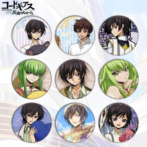 叛逆的鲁路修/反叛的鲁鲁修/CC/娜娜莉/夏莉/马口铁徽章吧唧胸章