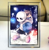 Undertale传说之下 水晶相框玻璃摆台照片定制动漫周边来图定做