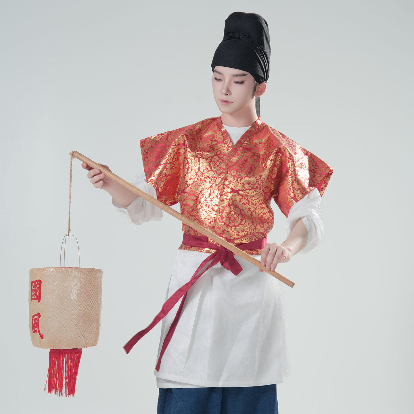 惜物国风 唐制汉服大宝相花地瑞纹织金唐半臂圆领袍内搭打底半袖