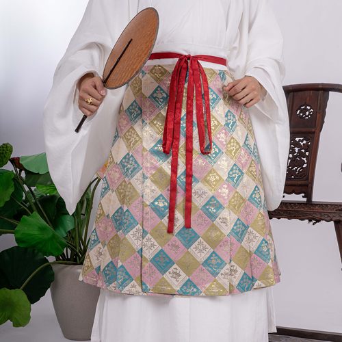 惜物国风 明制汉服内搭内衬男生妆花织金大码短马面裙旋子裙子