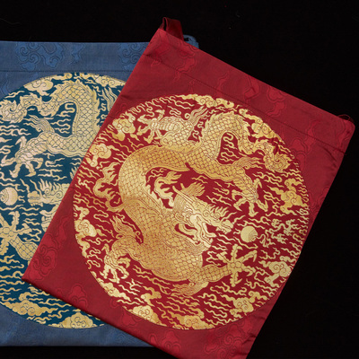 惜物国风汉服配饰补子斜挎包