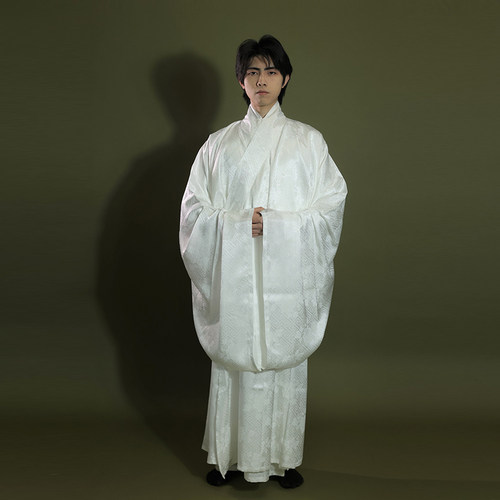 惜物暗纹提花中衣男女同款圆领袍
