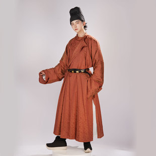 惜物国风 唐制汉服缠枝莲暗纹缺胯圆领袍大放量日常百搭春秋款