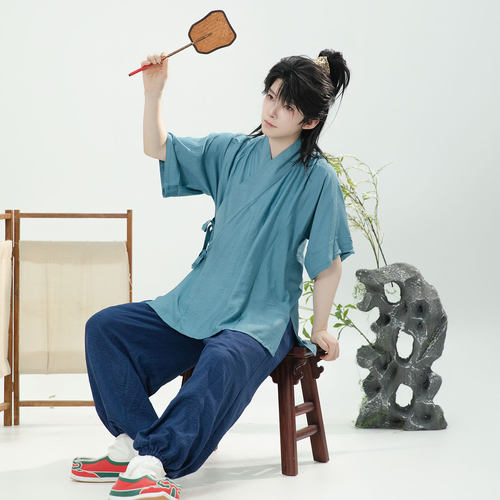 明制丝棉夏季交领短衫货郎