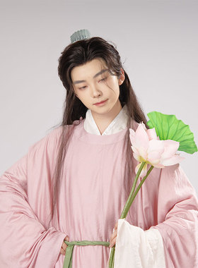 惜物国风 宋制汉服圆领袍天丝棉素色直袖宋圆领单摆日常百搭