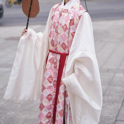 惜物国风明制织金水田纹方领罩甲