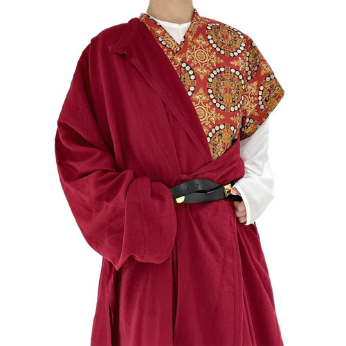 惜物国风唐制汉服交领织金半臂