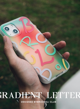 适用于苹果15ProMax原创双层字母涂鸦磨砂手机壳iPhone14防摔保护套