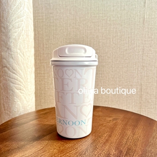 现货 日本本土限定Afternoon tea下午茶字母不锈钢保温咖啡随行杯