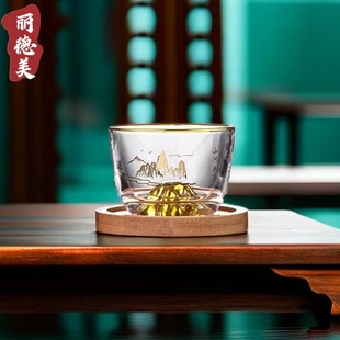 家用玻璃主人茶杯中式高端个人专用喝茶杯女功夫品茗杯茶碗茶盏