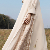 破茧｜秋冬连衣裙开衩西装 蕾丝高领打底法式 内搭温柔知识分子长裙