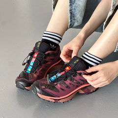 SALOMON萨洛蒙 XT-4 OG R.A.D 红色复古低帮跑步鞋男女同款登山鞋