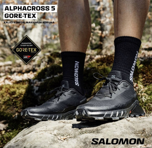 SALOMONALPHACROSS5萨洛蒙越野跑鞋男款户外防水减震耐磨越野跑鞋