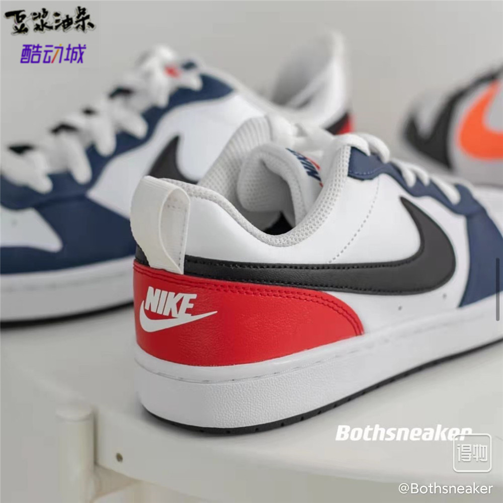 耐克nike court borough low 2 白蓝红黑曜石低帮板鞋 do7446-101