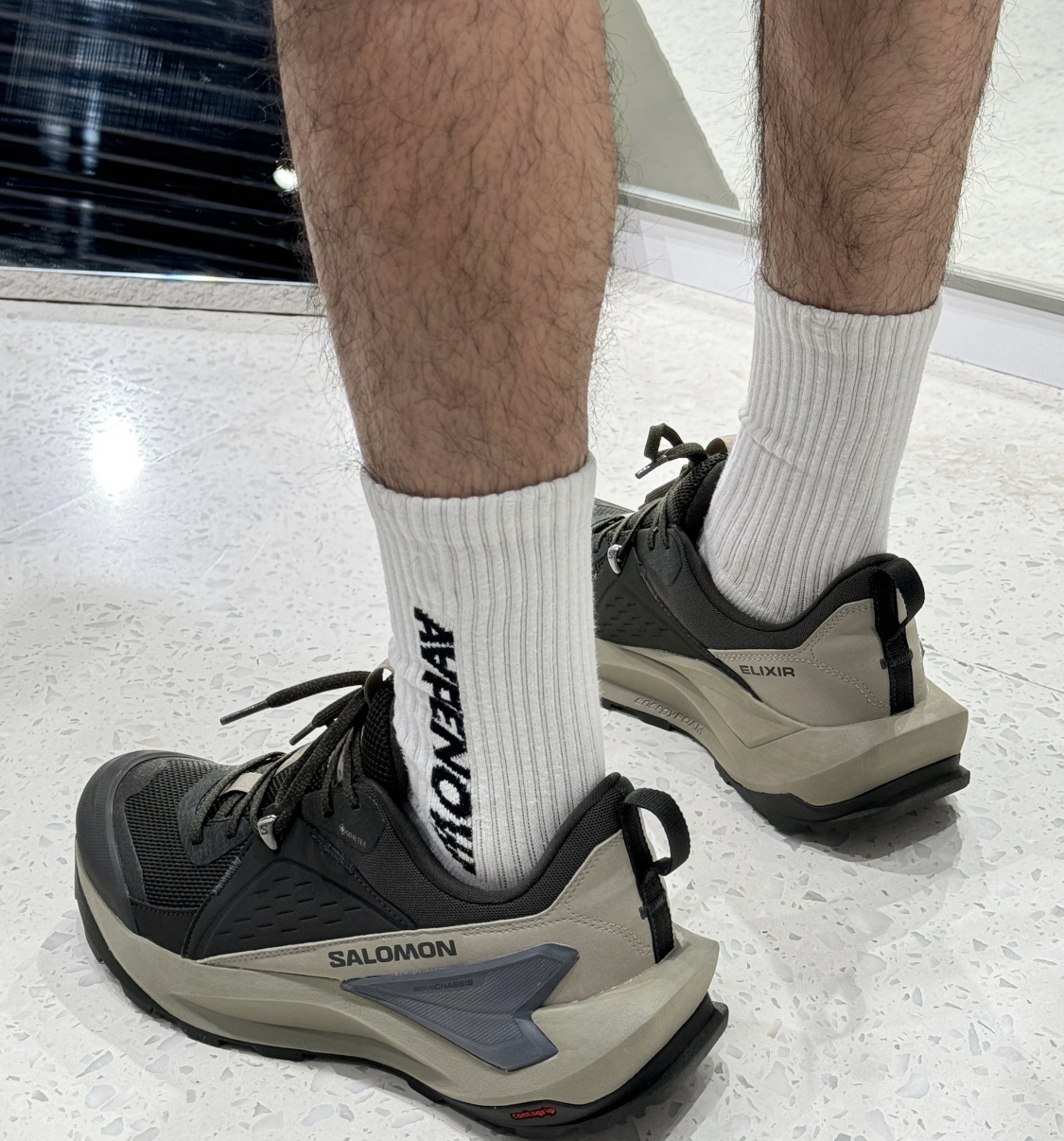 SALOMON萨洛蒙ElixirGTX柔软舒适防滑防水低帮 徒步鞋男款绿色