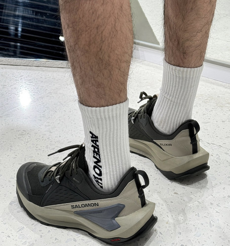 SALOMON萨洛蒙ElixirGTX柔软舒适防滑防水低帮 徒步鞋男款绿色