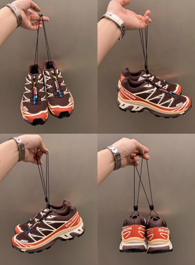 SALOMON XT6 棕红色萨洛蒙防风耐磨户外登山徒步鞋
