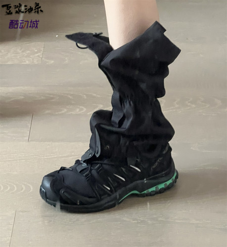 萨洛蒙黑绿荧光绿登山徒步户外鞋