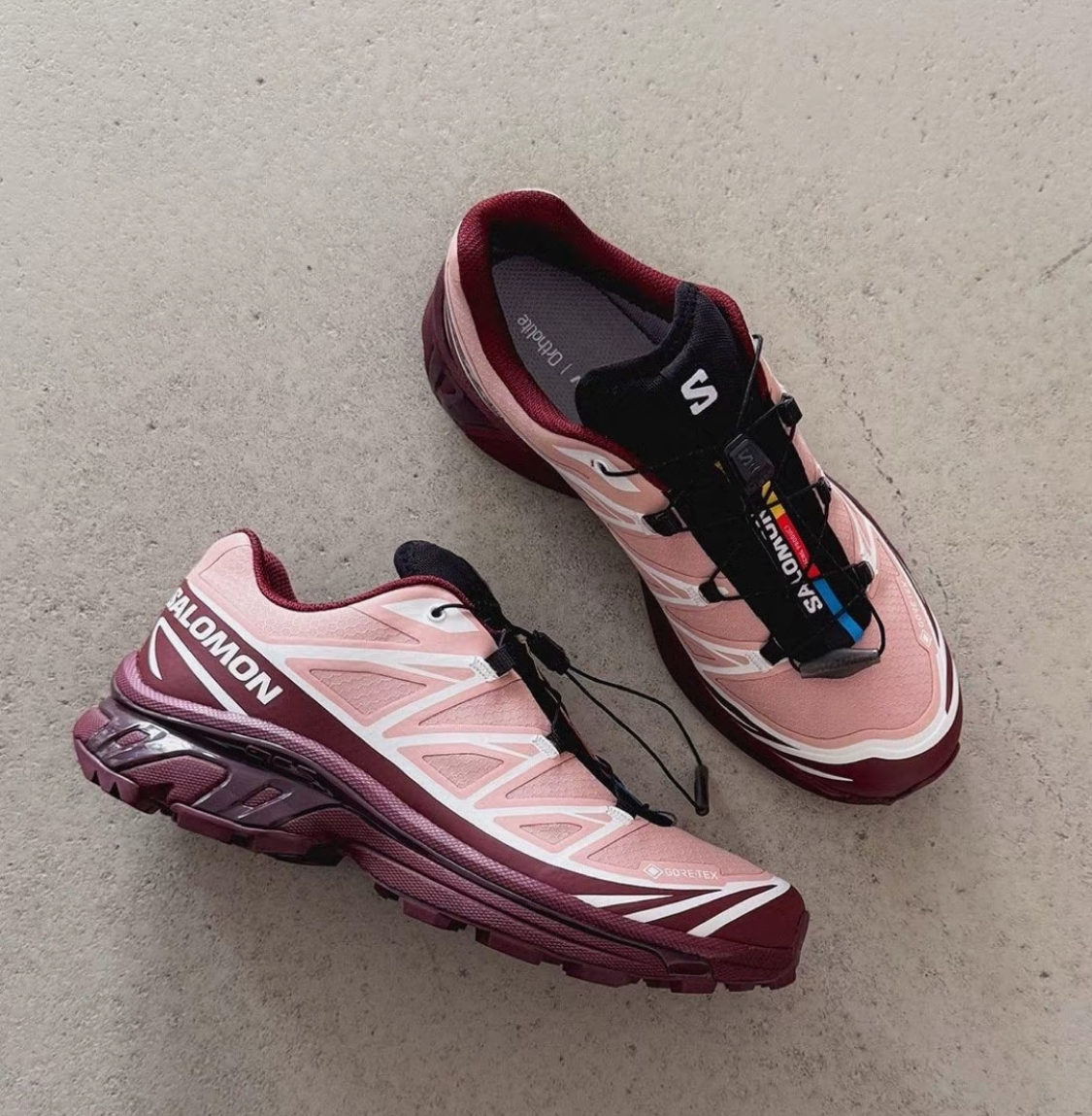 SALOMON萨洛蒙XT6丝绒红舒适柔软耐磨防水透气支撑越野休闲跑步鞋