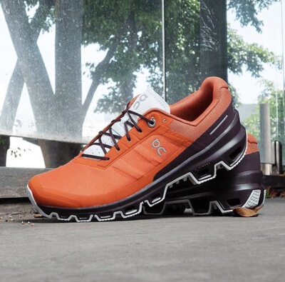 On昂跑 Cloudventure防水舒适减震防滑耐磨低帮越野跑步男款橙棕
