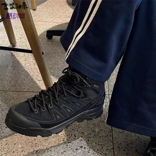 SALOMON萨洛蒙高邦户外徒步登山鞋男鞋女鞋防滑耐磨登山鞋纯黑色
