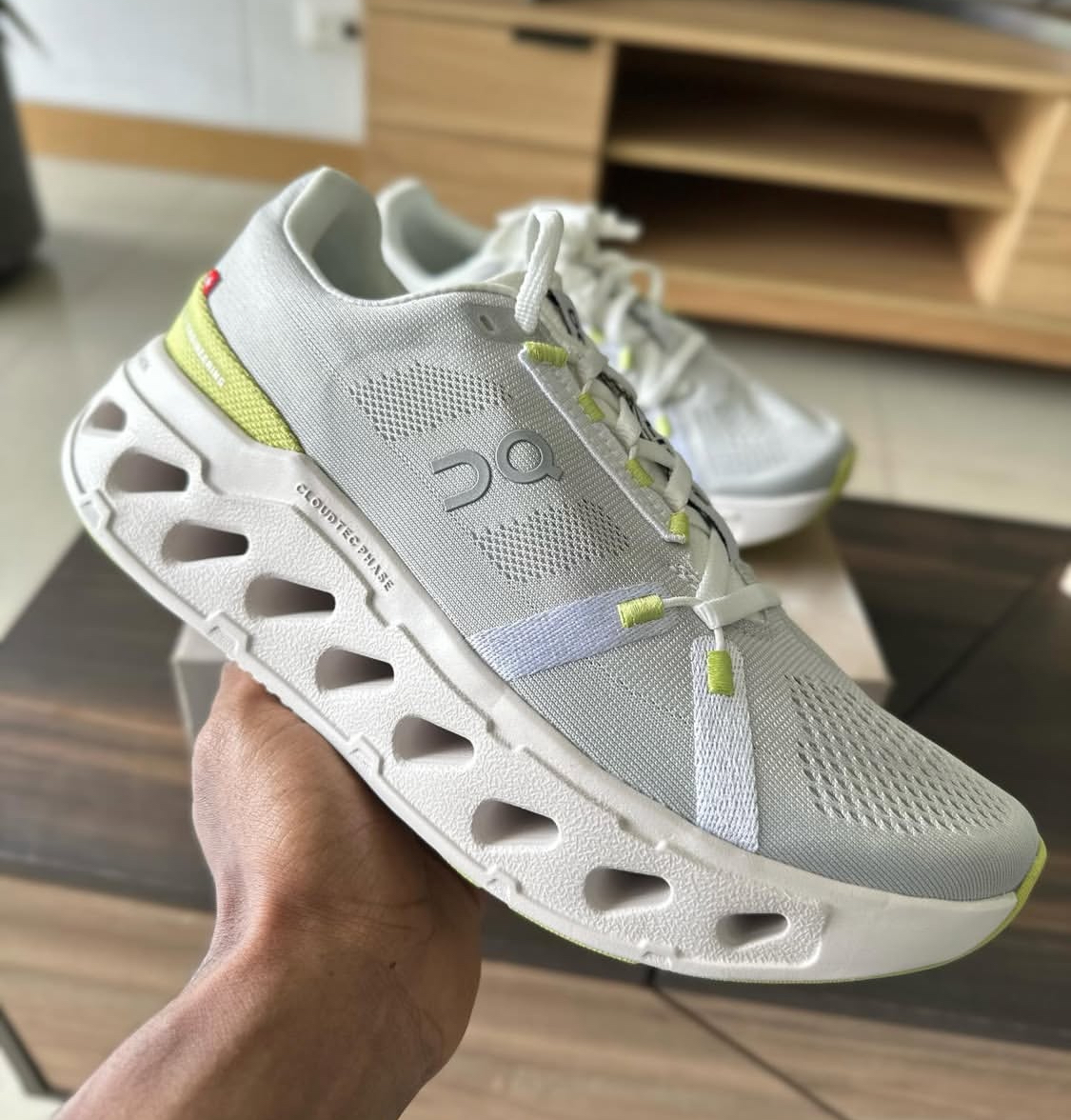 On昂跑 Cloudeclipse 舒适防滑耐磨 低帮跑步鞋 男款 灰绿色