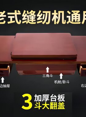 可折叠翻盖浙江三斗无缝纫机台板