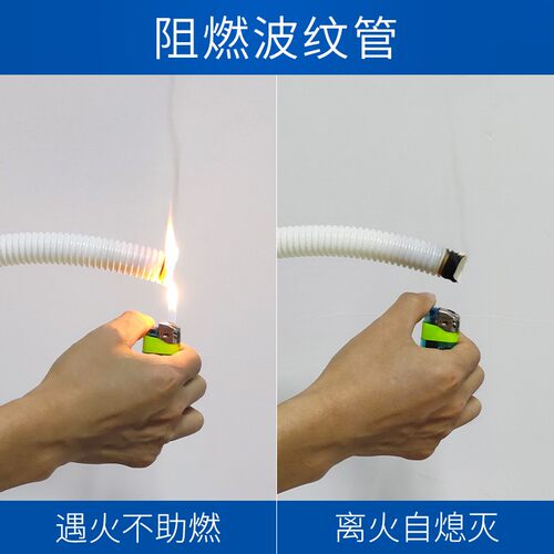 PE软管通风管塑料波纹管20 25 32 40 50mm小R口径白色套管排换风