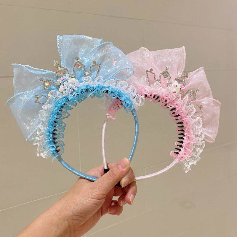 儿童合金皇冠防滑发箍蝴蝶结头饰