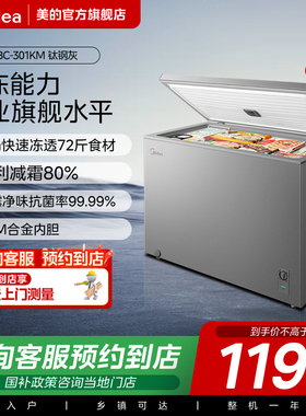 【门店同款】美的大容量减霜冷藏柜一级能效卧式冷柜BD/BC-301KM