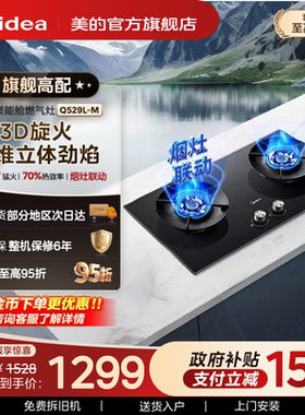 美的AK7PRO定时防干烧猛火燃气灶天然气煤气灶家用官方Q529L/QD52