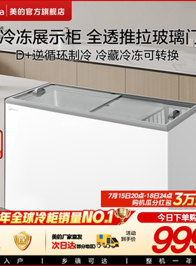 美的305大容量家用冰柜