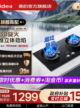 美的AK7PRO定时防干烧猛火燃气灶天然气煤气灶家用官方Q529L/QD52
