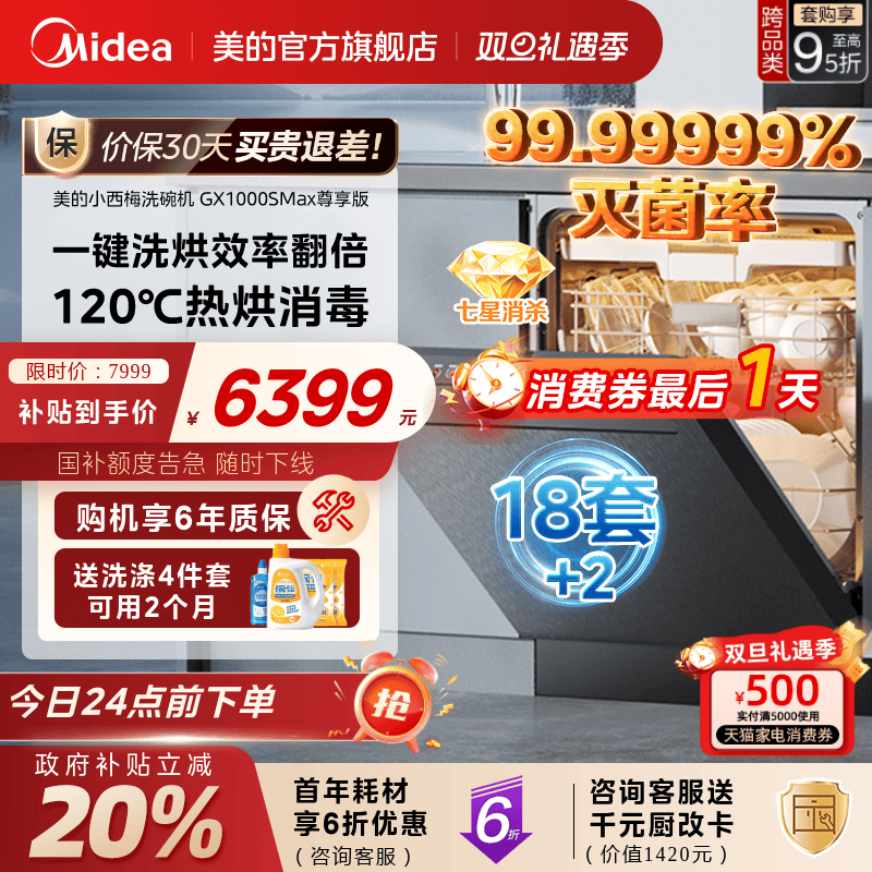 ���ڲ���������  С��÷ϴ�������ȫ�Զ�18�״�����  GX1000SMax������ 6799.2Ԫ(������)