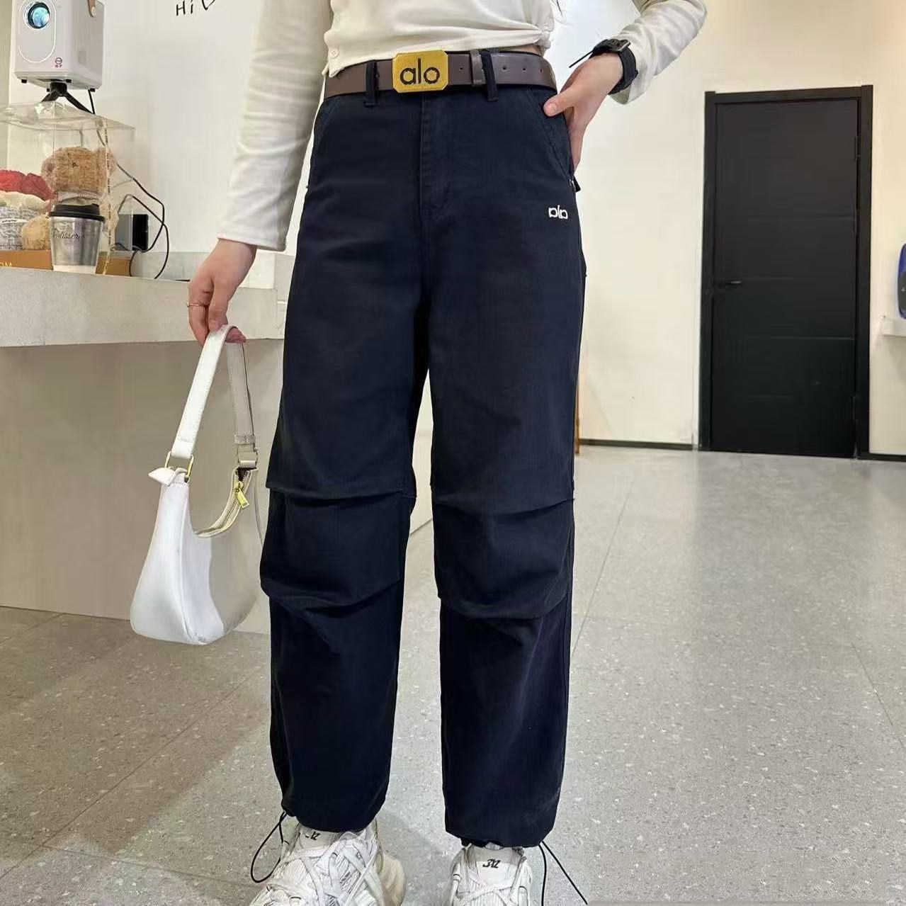 高腰显瘦水洗工装裤女个性百搭