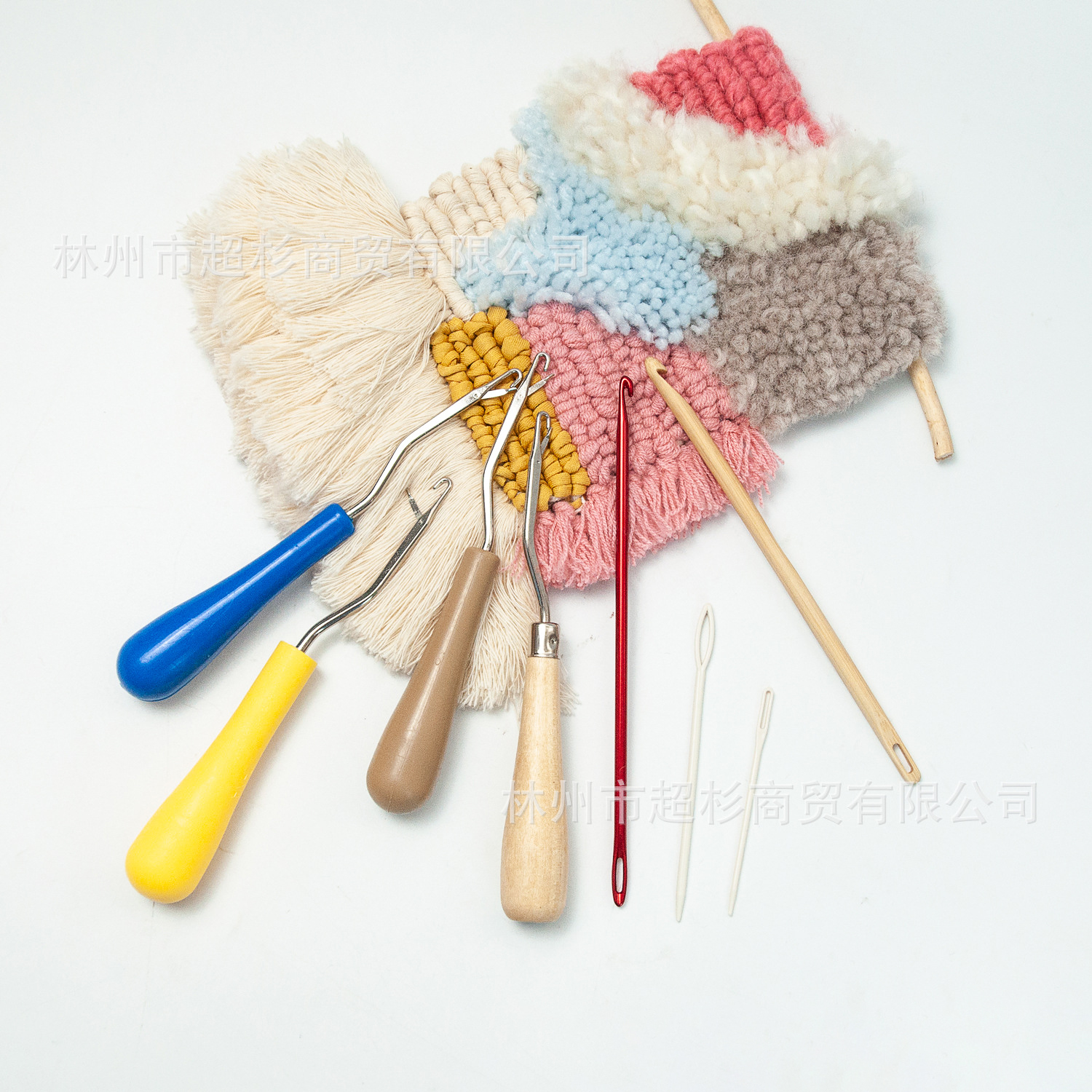 手工段段绣diy地毯钩针套装