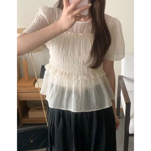 九0315韩国东大门衬衫-区LOUNGEBERA-8749096复古直邮清新甜美